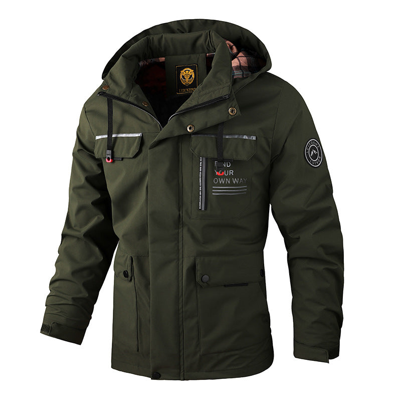 Men’s Hooded Waterproof Windbreaker Jacket
