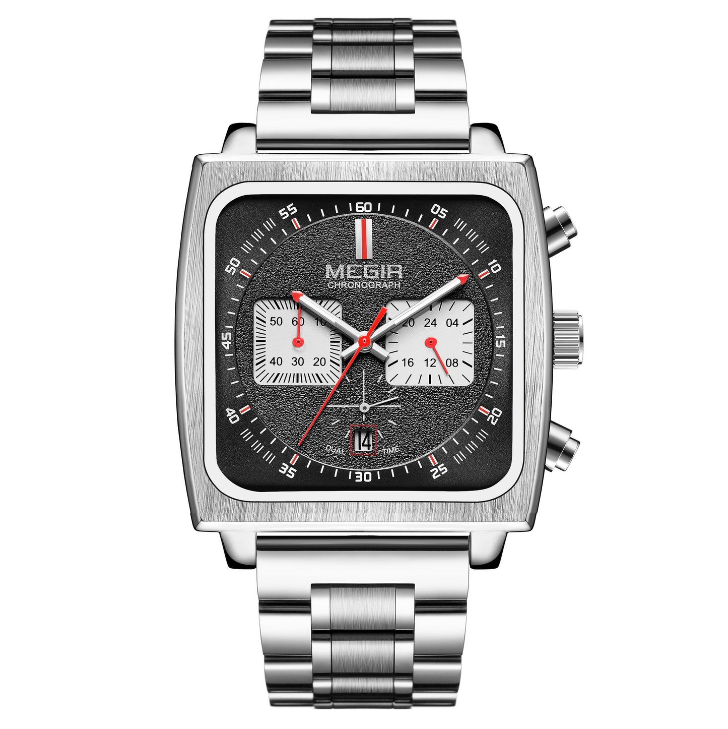 Men's Fashion Square Multifunction Waterproof Luminous Calendar Watch