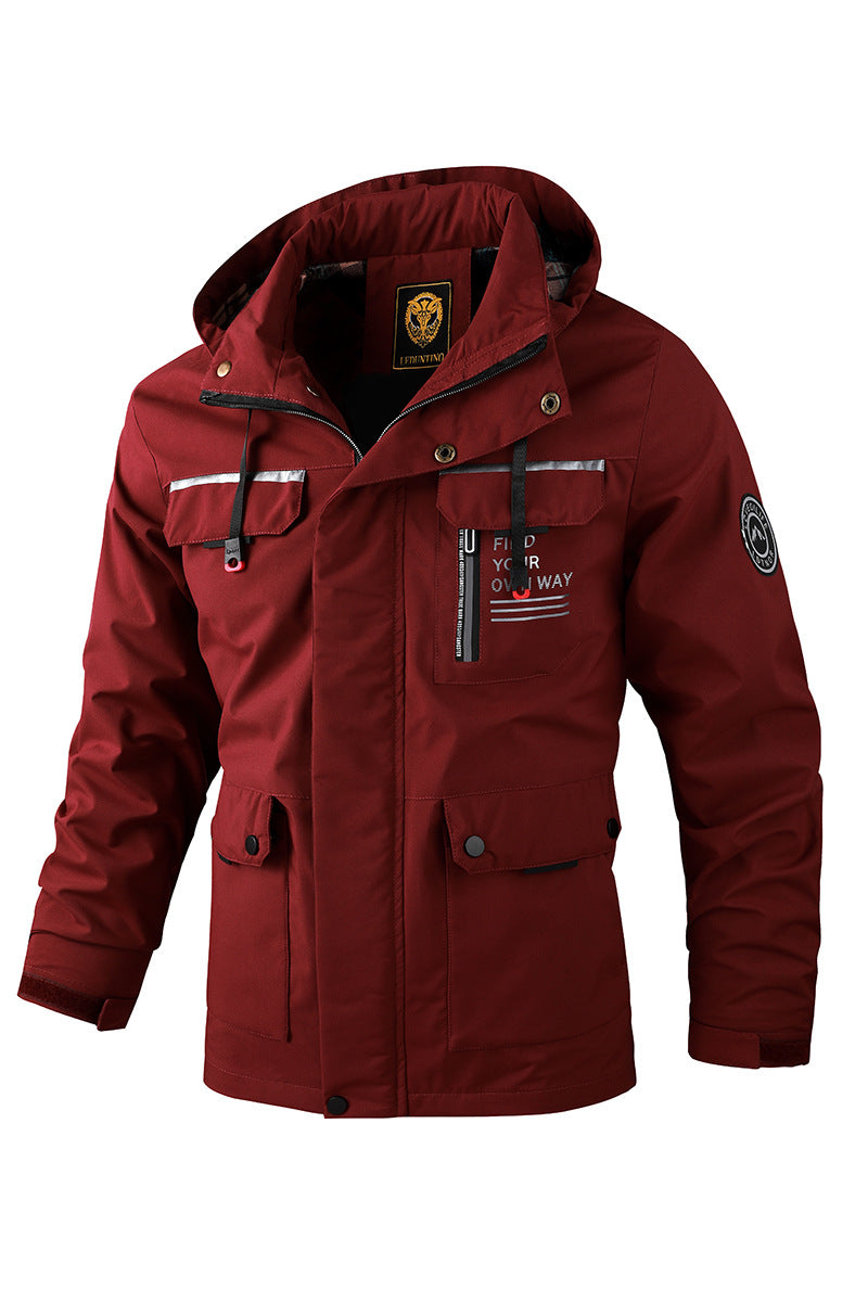 Men’s Hooded Waterproof Windbreaker Jacket