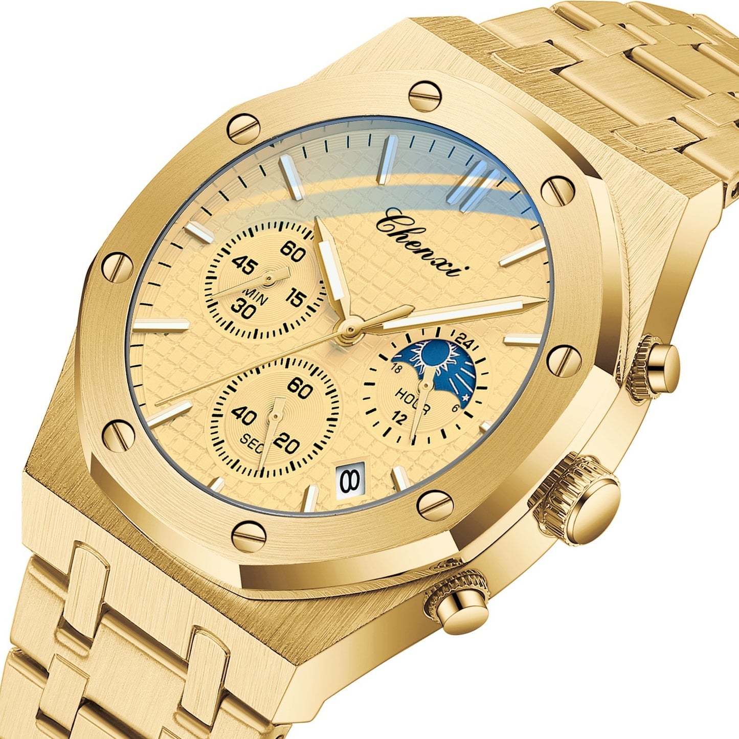 Men's Steel Band Waterproof Quartz Non-mechanical Watch