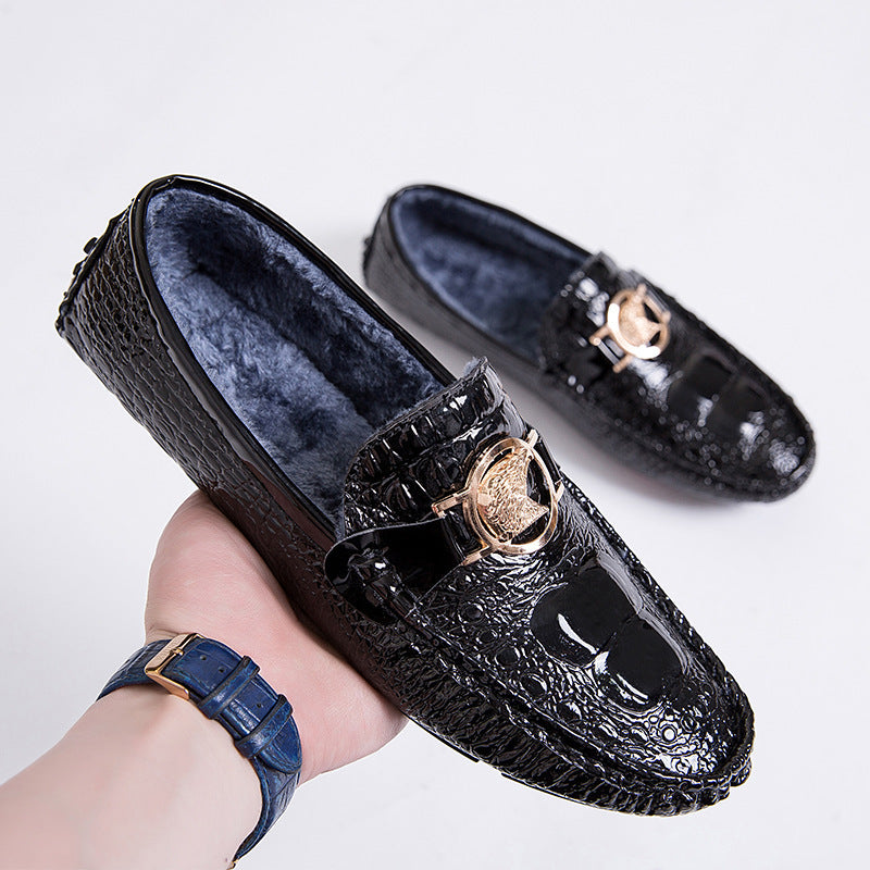 Men's Plus Velvet Warm Slip-On Casual Shoes