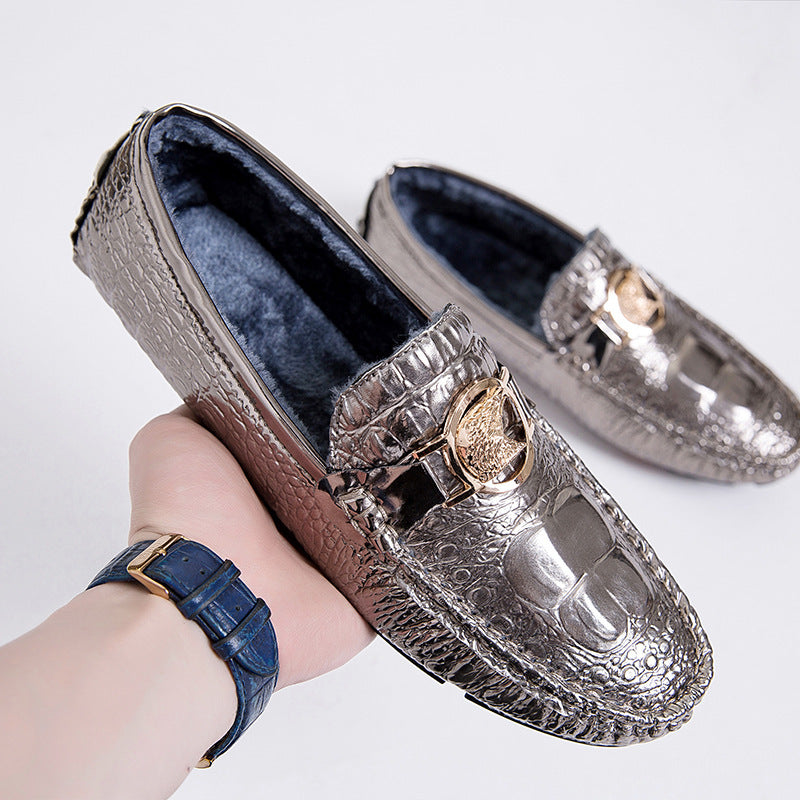Men's Plus Velvet Warm Slip-On Casual Shoes