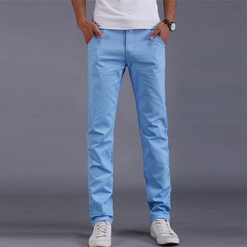 Straight Trousers Youth Men's Korean Style Slim Cloth Pants