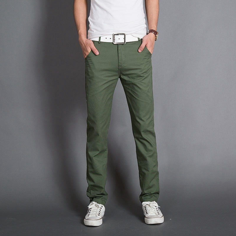 Straight Trousers Youth Men's Korean Style Slim Cloth Pants