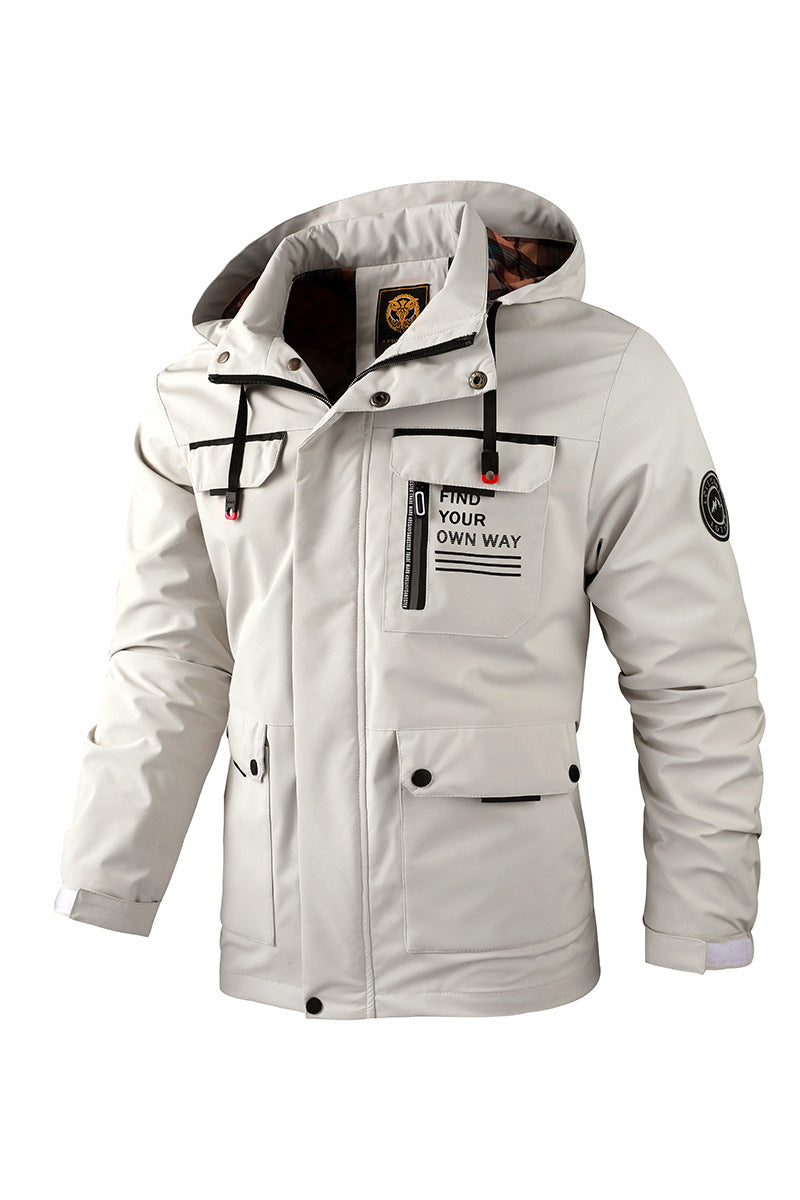 Men’s Hooded Waterproof Windbreaker Jacket