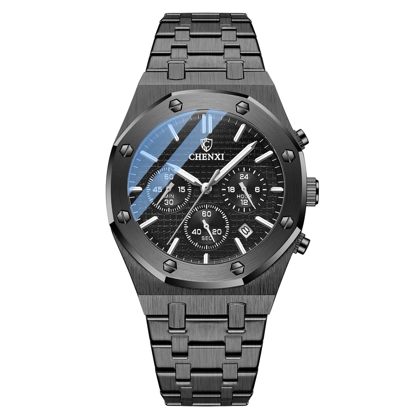 Men's Steel Band Waterproof Quartz Non-mechanical Watch