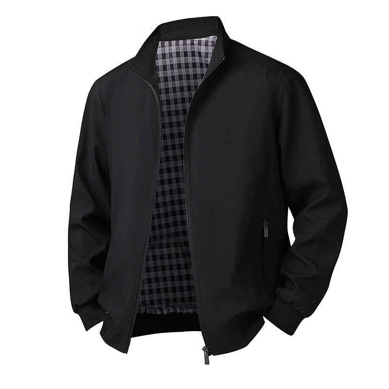 Plus Size Men's Spring Long Sleeve Jacket