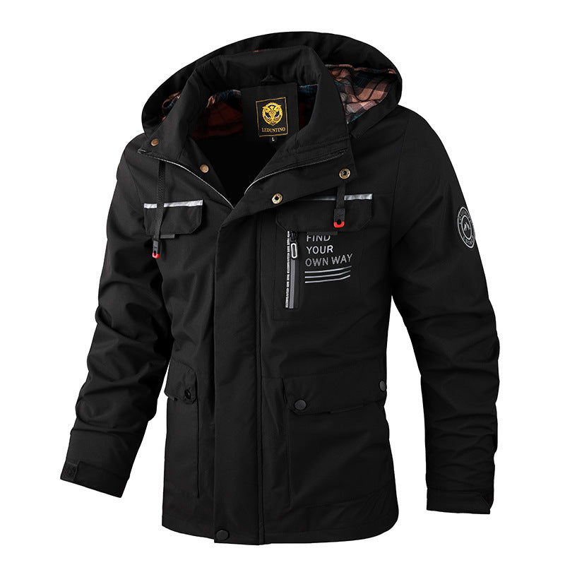 Men’s Hooded Waterproof Windbreaker Jacket
