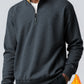Men's Brushed Hoody Placket Zipper Design Solid Color Turtleneck Coat