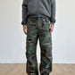 Distressed Military Camouflage Loose Straight Cargo Pants