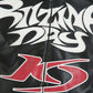 Gothic Letter Embroidered Motorcycle Leather Men's Clothing