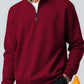 Men's Brushed Hoody Placket Zipper Design Solid Color Turtleneck Coat