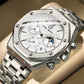 Waterproof High-grade Three Eyes And Six Needles Multi-functional Moon Phase Men's Steel Strap Watch