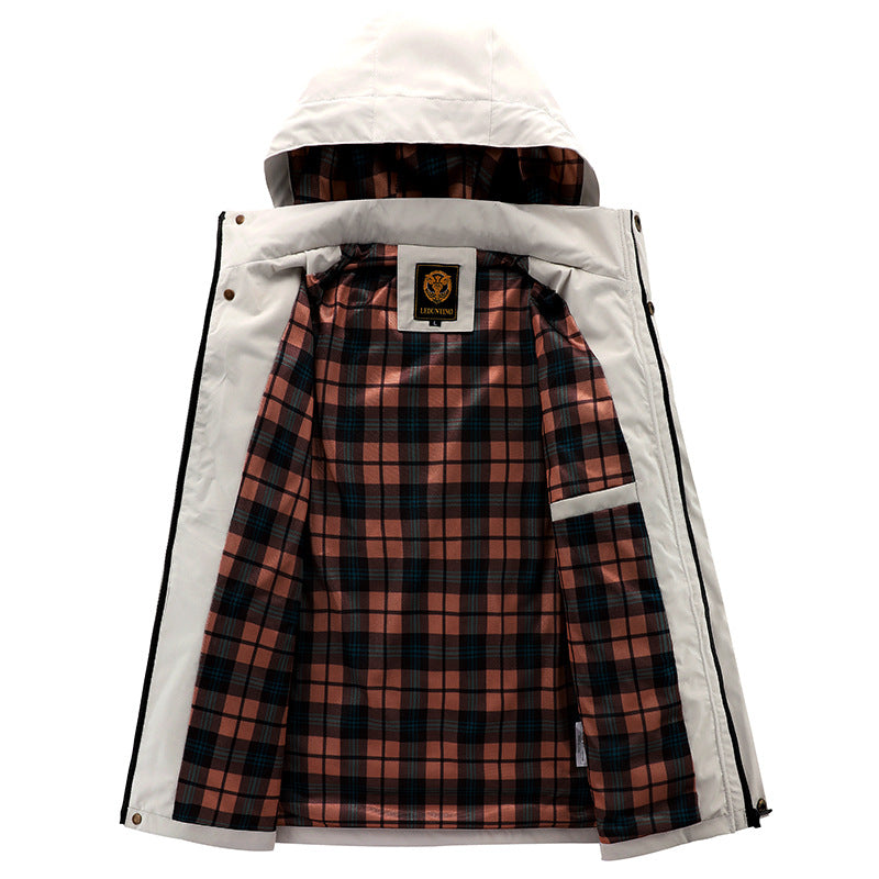 Men’s Hooded Waterproof Windbreaker Jacket