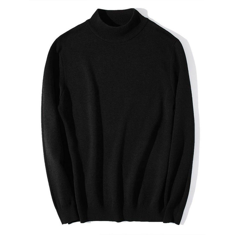Autumn And Winter Mock Neck Sweater Men's