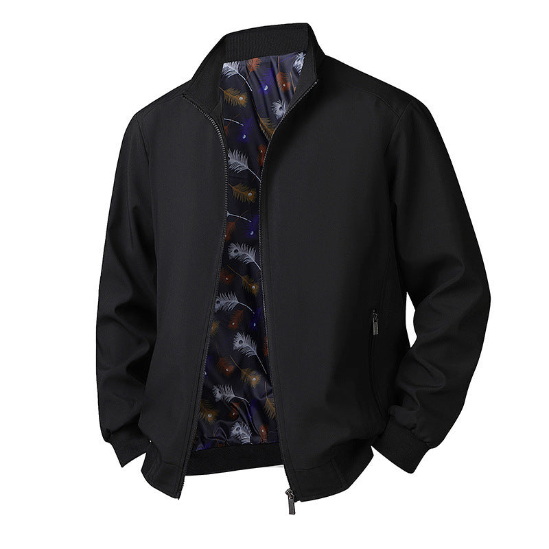Plus Size Men's Spring Long Sleeve Jacket