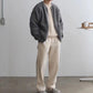 Men Zip Up Knitted Cardigan on model