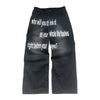 Men’s Retro Letter Printed Minimalist Wide Leg Pants
