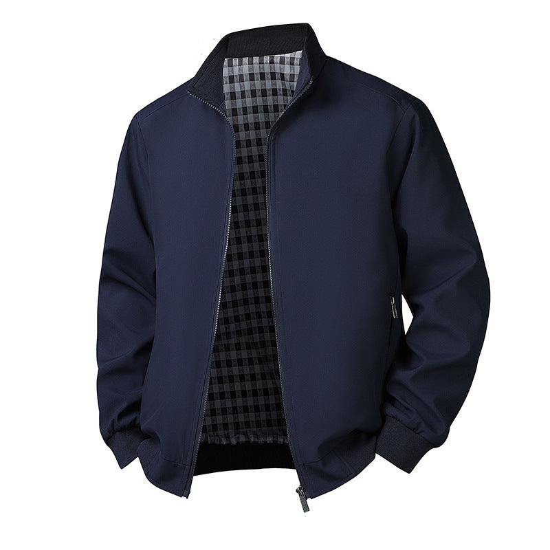 Plus Size Men's Spring Long Sleeve Jacket
