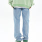 Stick Cloth Washed Jeans Men's Wide Leg Straight Leg Loose Street Pants