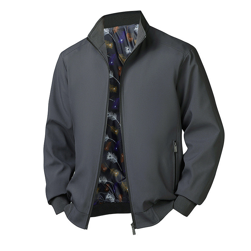 Plus Size Men's Spring Long Sleeve Jacket