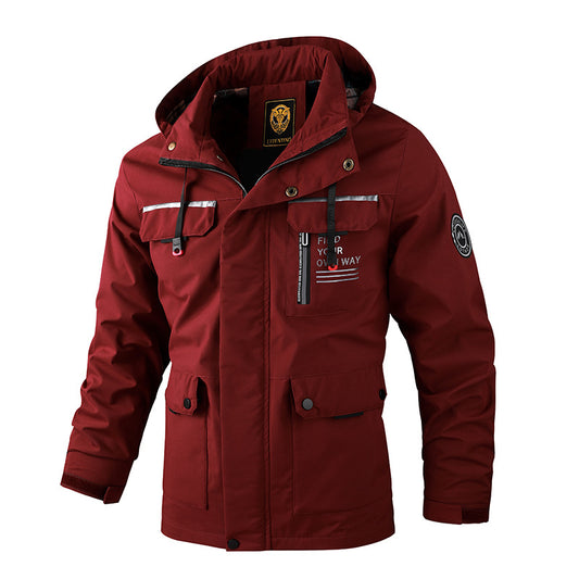 Men’s Hooded Waterproof Windbreaker Jacket