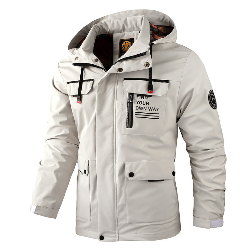 Men’s Hooded Waterproof Windbreaker Jacket