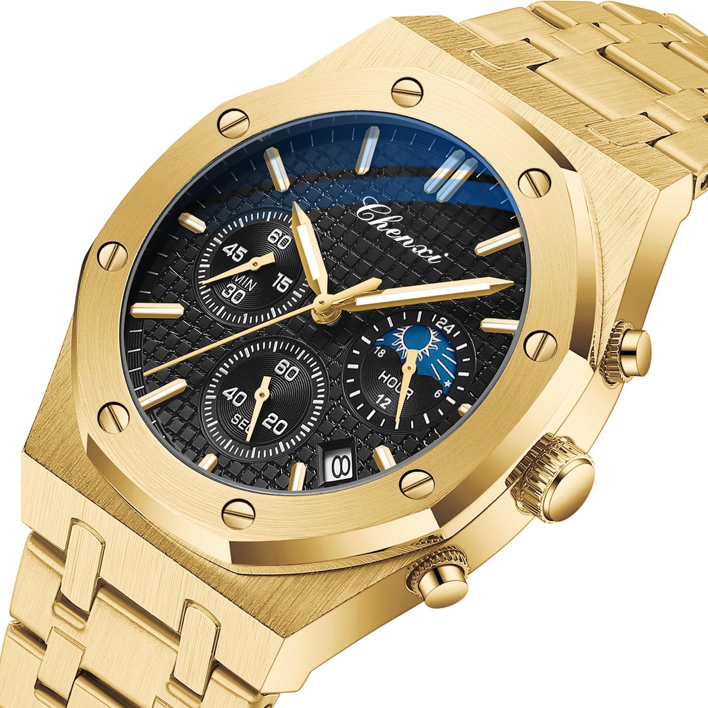 Men's Steel Band Waterproof Quartz Non-mechanical Watch