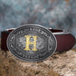Men's And Women's Floral Letter Buckle Belts