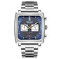 Men's Fashion Square Multifunction Waterproof Luminous Calendar Watch