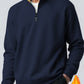 Men's Brushed Hoody Placket Zipper Design Solid Color Turtleneck Coat