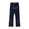 High Street Wash Paste Cloth Embroidery Straight Jeans