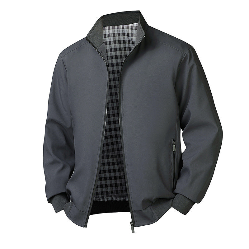 Plus Size Men's Spring Long Sleeve Jacket